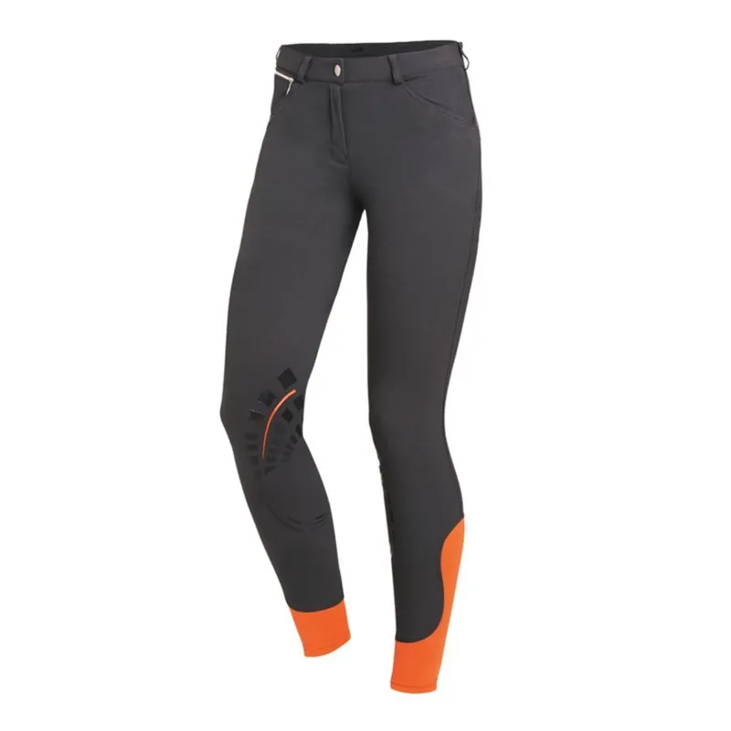 Schockemohle Libra Grip Ladies Breeches - Grey/Orange